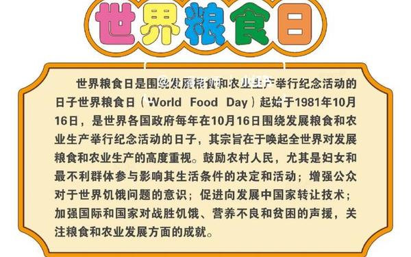 世界粮食日—世界粮食日的来历