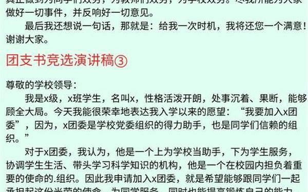 团支书竞选演讲_竞选演讲稿的注意事项