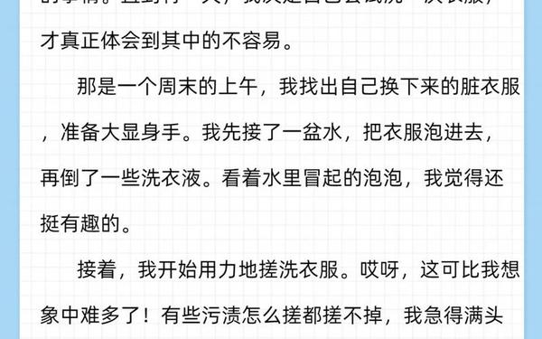 我学会了洗衣服;我学会了400字作文