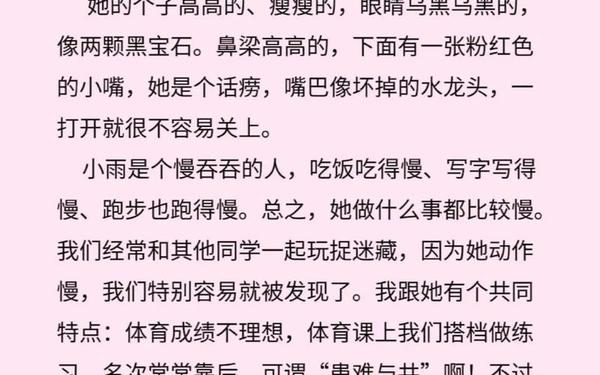 我的朋友作文300字—我的朋友作文300字初中外貌描写
