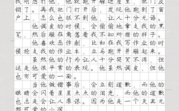 写人的作文-写人的作文二年级