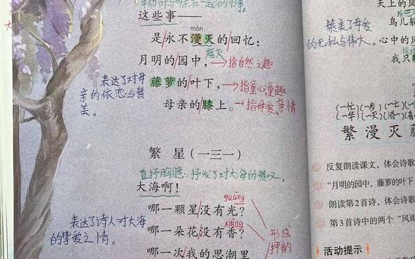 四年级上册学霸笔记-学霸笔记四年级下册语文