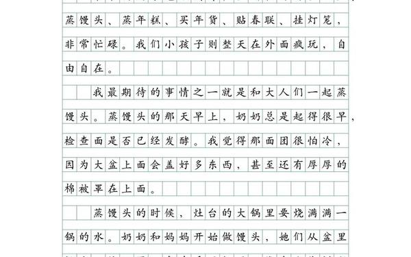 冬天作文600字初中 春节作文600字初二