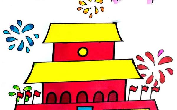 国庆节图片大全漂亮绘画_一二三年级简笔画国庆节 国庆节图片大全漂亮绘画_一二三年级简笔画国庆节