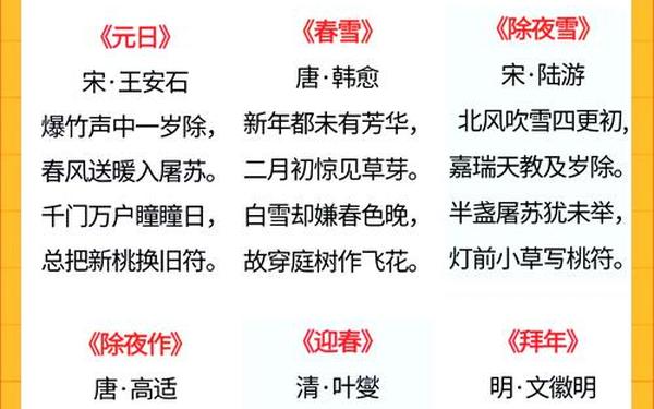 小学生关于春节的古诗_小学关于春天的古诗有哪些