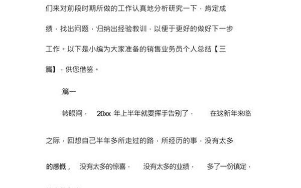 业务员工作总结范文—业务员工作总结简短