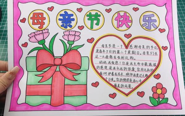 母亲节手抄报、1～2年级母亲节手抄报简单