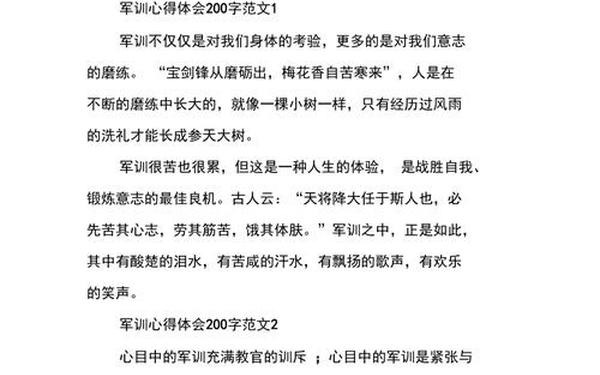军训个人总结200字、军训总结300字左右