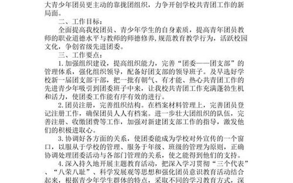 中学团委工作计划-中学团委工作总结范文
