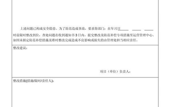 安全生产整改通知书—安全隐患整改通知书模板
