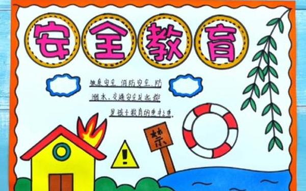 安全知识手抄报图片,1～2年级安全手抄报简单