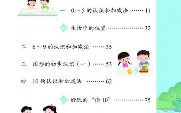 小学一年级数学上册 一上数学书电子版2024新版 小学一年级数学上册 一上数学书电子版2024新版