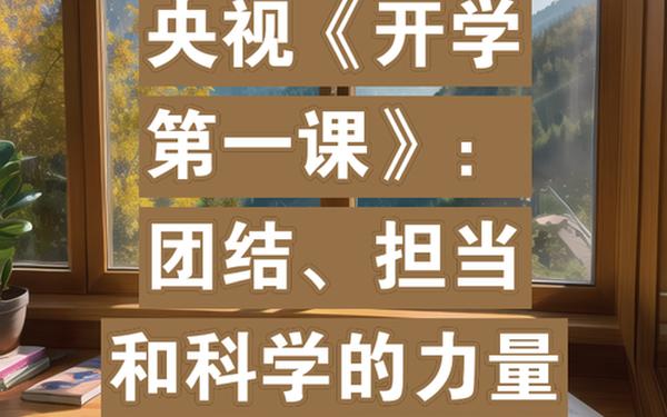 开学第一课2024秋季 CCTV—1《开学第一课》