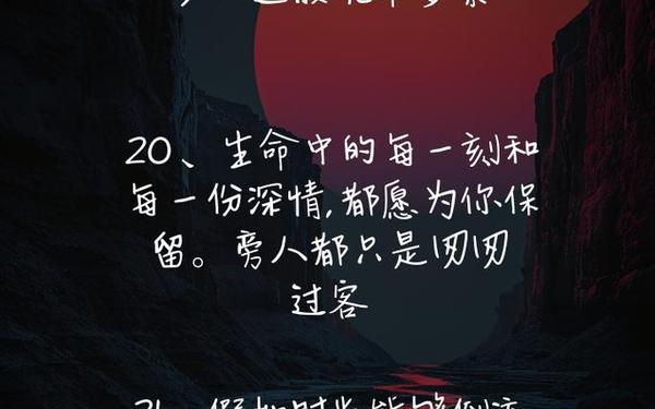 情感语录扎心伤感—高级伤感emo文案短句