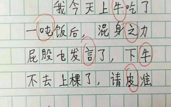 老师吐血一百碗的作文,一篇让老师吐血三碗作文