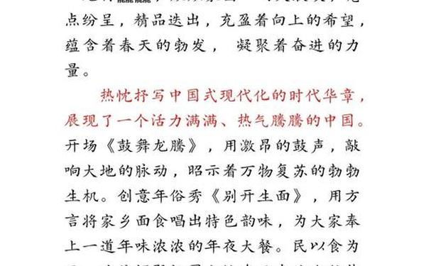 春节联欢晚会观后感;春节观后感作文500字