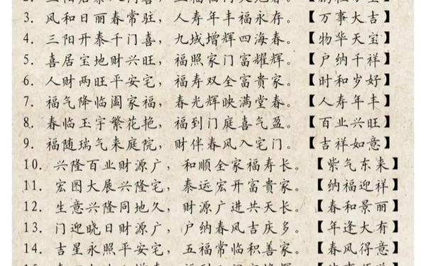 七字春节对联全集、7字春联大全 对联