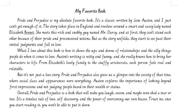 myfavoritebook—my favorite book作文五句话