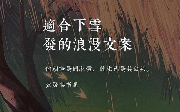 下雪发朋友圈唯美短句;下雪天的唯美文案