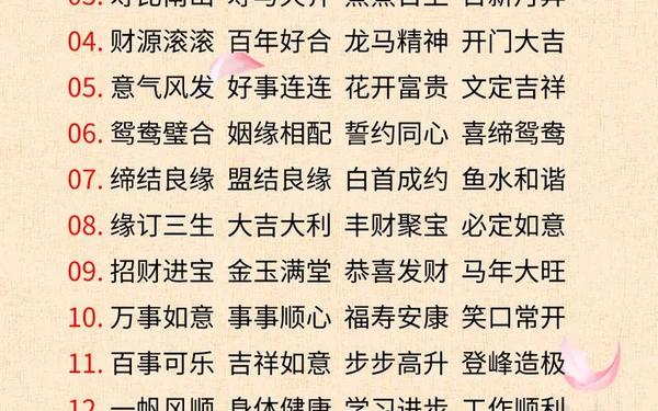 过年祝福语怎么说四字成语,2025四字吉祥语