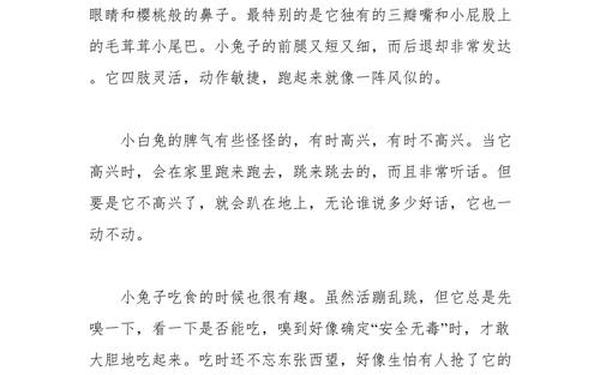 小动物作文300字左右、三年级作文小动物300字