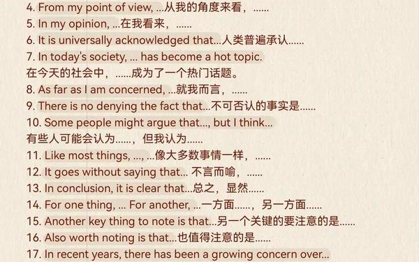 大学英语作文模板万能句型 大学英语作文万能套句