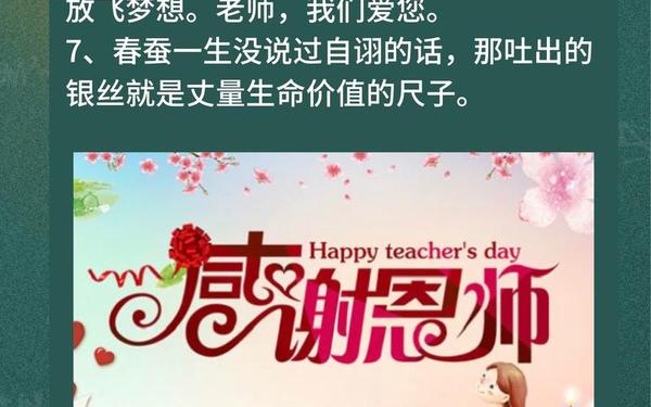 感恩老师的话语暖心一段话(什么的付出形容老师)