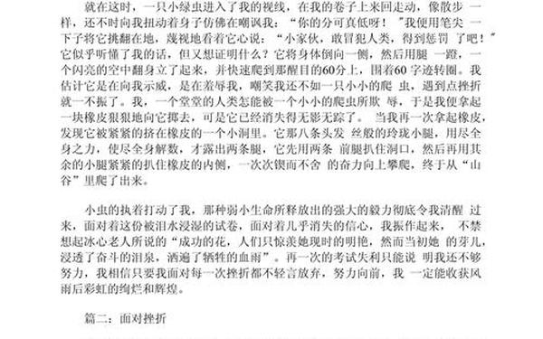 当我面对挫折的时候-经历过的挫折100字怎么写