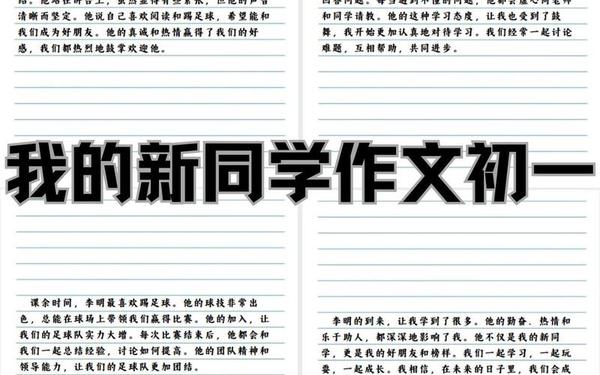 我的新同学作文600字;描写同学的作文600字初一