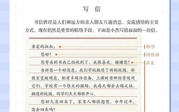 书信的正确格式图-语文书信格式示意图
