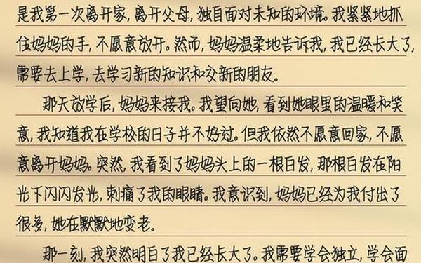 初中生作文大全600字;那一刻我长大了满分作文500