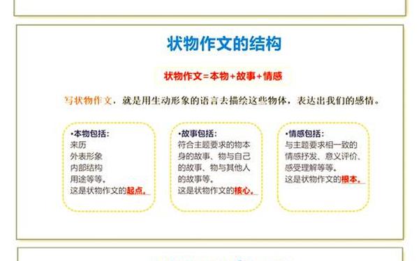 小学生作文写作方法与技巧—作文-状物有哪些套路