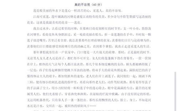 不容易作文(作文-《真的不容易》)