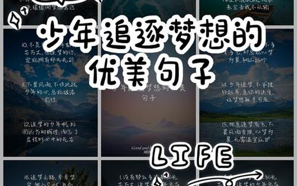 少年追逐梦想的诗句—追梦金句