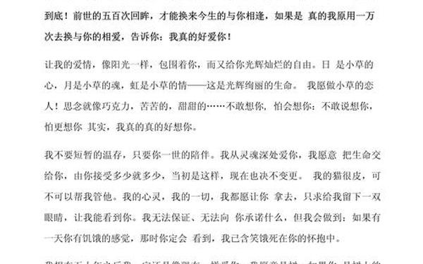 告白情书大全 一封最感人的表白情书