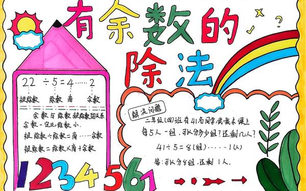 二年级的手抄报简单又漂亮;二年级数学手抄报 第一名