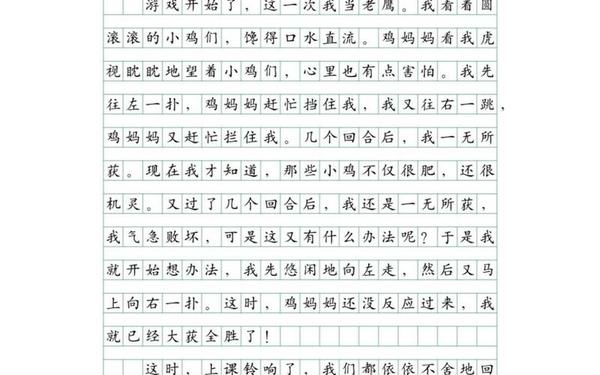 这游戏真好玩作文,最好玩的游戏作文300