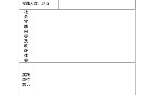 寒假社会实践活动记录表,实践活动记录表模板图片