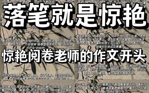 惊艳阅卷老师的神仙作文开头、万能作文开头写法