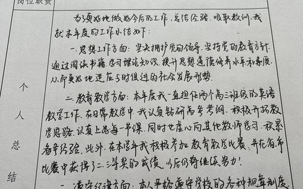年终个人总结 个人总结 简短