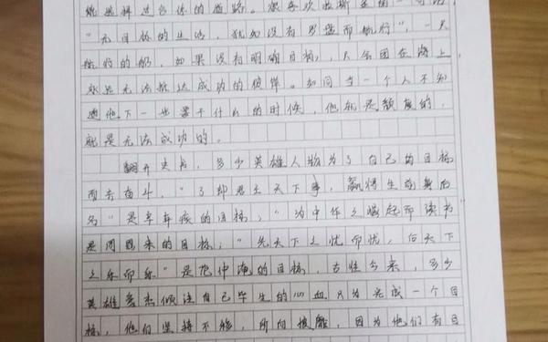 以目标为话题的作文,目标作文400字