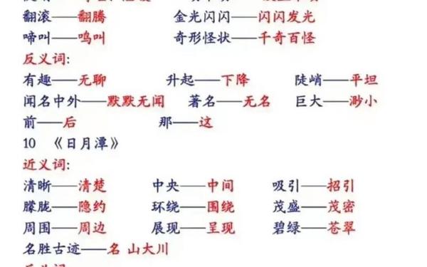 二年级近义词上册-二年级近义词100个图片大全
