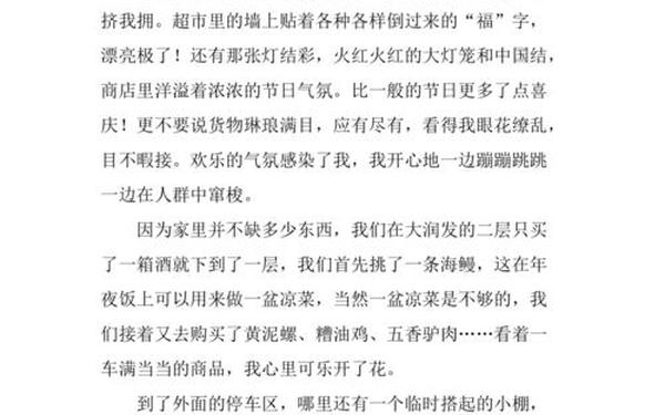 买年货的日记 买年货作文300字