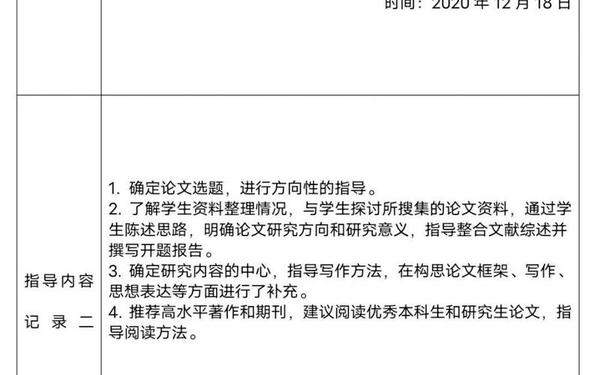毕业论文指导记录20篇_论文指导记录怎么写