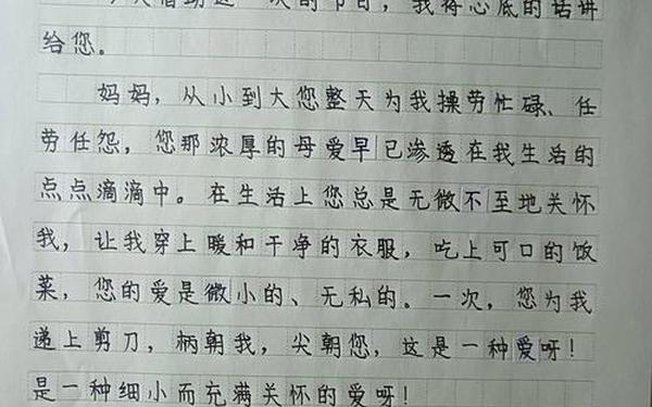 妈妈我想对你说300字(三年级《我想对您说》的作文)