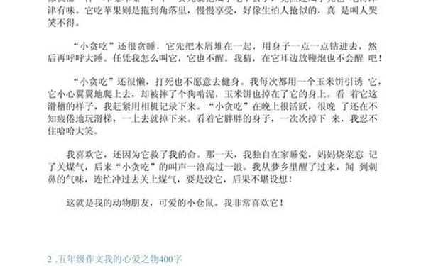 我的心爱之物_心爱之物作文400字