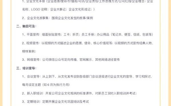企业文化培训方案_企业文化培训内容有哪些