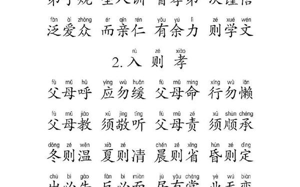 弟子规全文-《弟子规》全篇内容