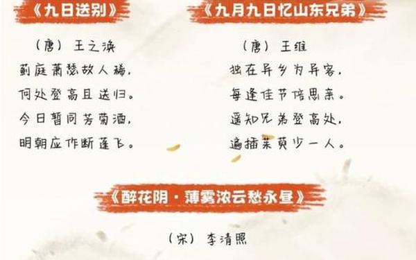 九月九日重阳节古诗—九月九日的意思全文译文