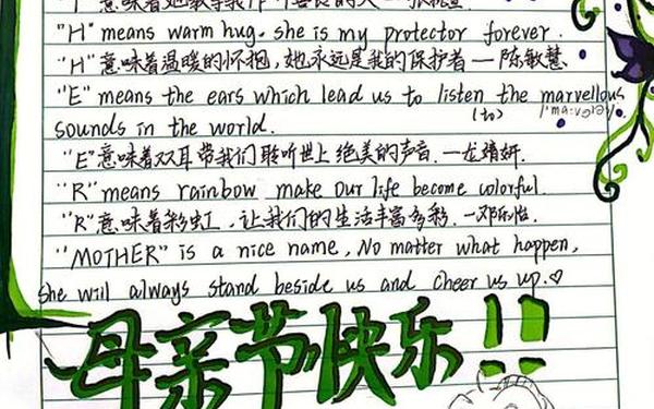 母亲节英语祝福语—母亲节内容英文版简短